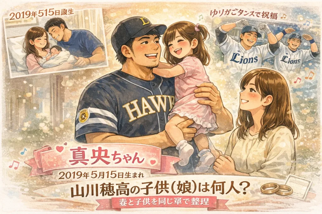 山川穂高の子供(娘)は何人?