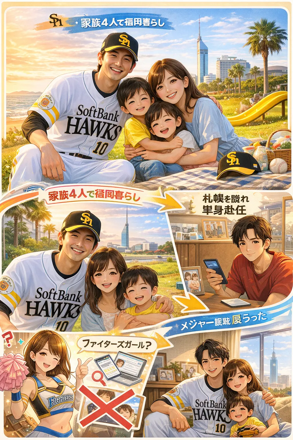 上沢直之の奥さん（妻）はファイターズガール？娘と家族の福岡生活、札幌の自宅と単身赴任を整理