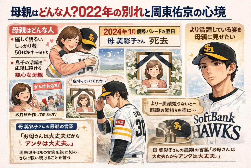 母親はどんな人？2024年の別れと周東佑京の心境