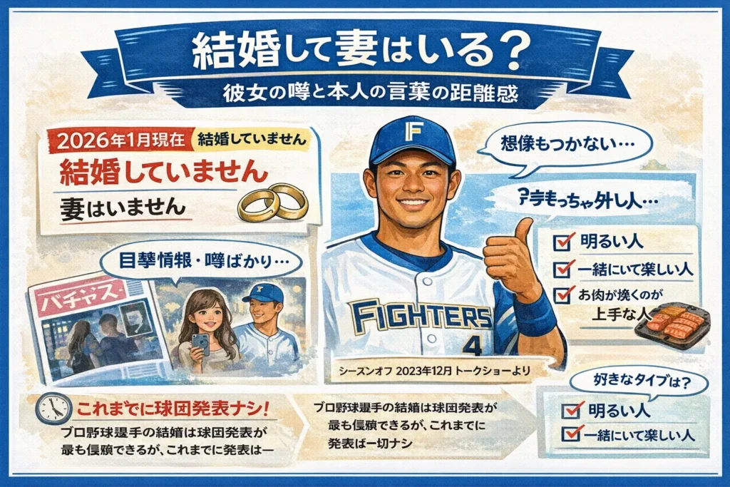 万波中正は結婚して妻はいる？彼女の噂と本人の言葉の距離感