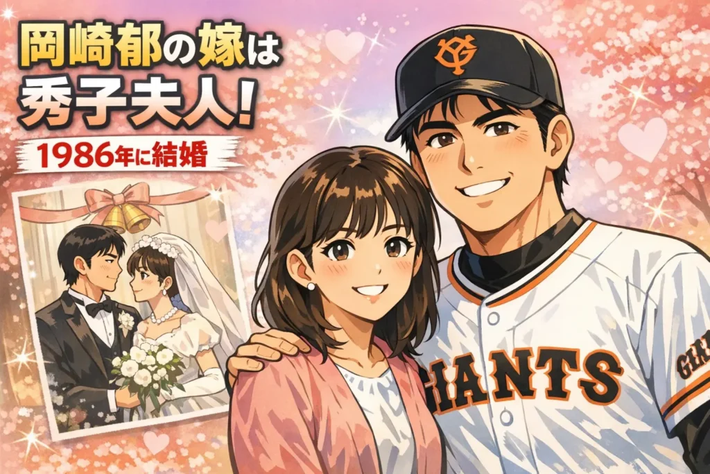 岡崎郁の嫁（妻）は誰？秀子夫人と「1986年結婚」