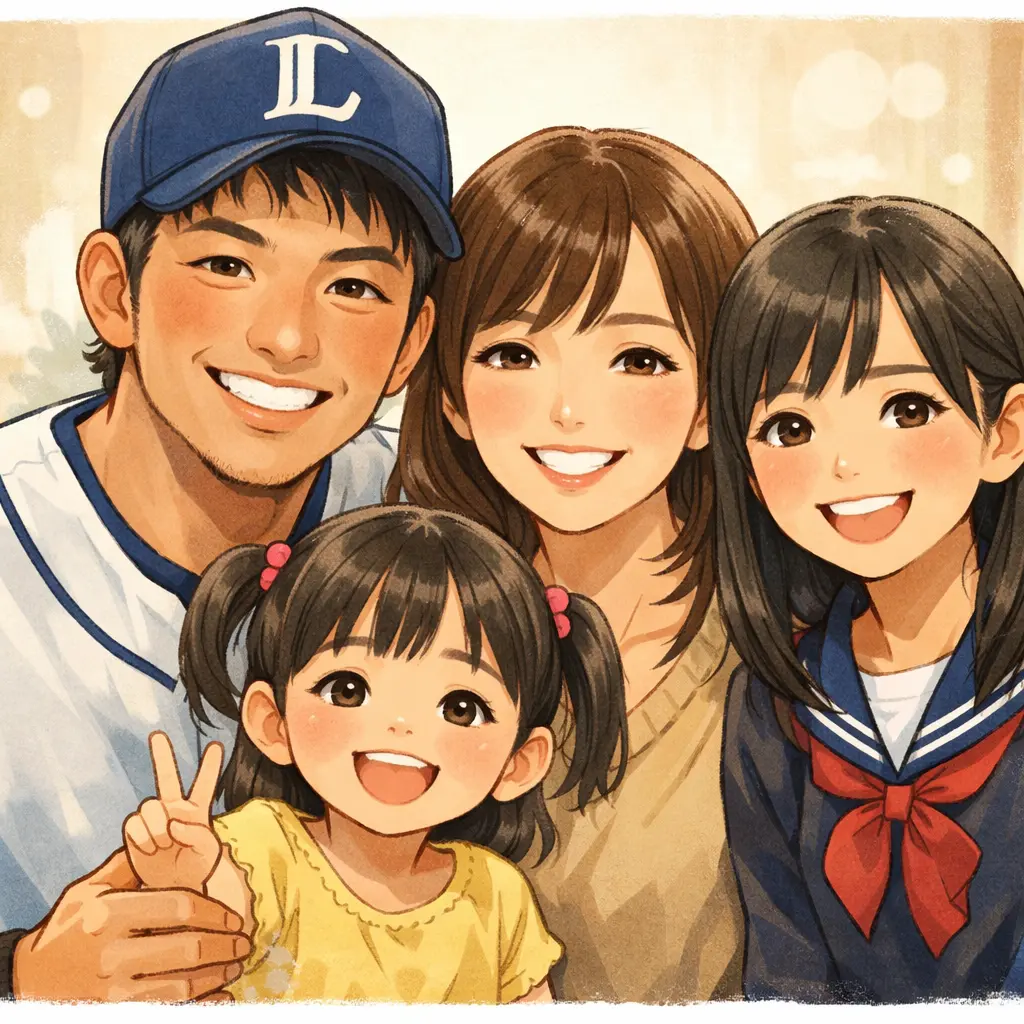 岸潤一郎の子供は何人？連れ子はいる？４人の家族構成