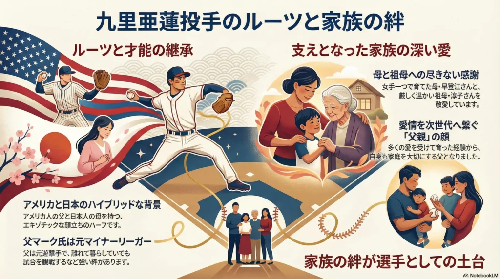 九里亜蓮のハーフとは？父マーク・アントニオ・シェック、母親と祖母の支え