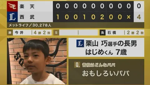 栗山巧の子供は3人(息子・娘)|名前や学校、野球の噂は?