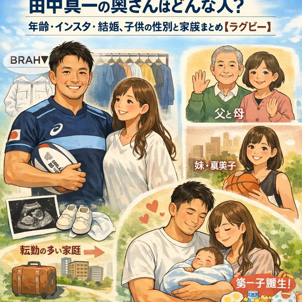 田中真一の奥さんは？年齢・インスタ・結婚、子供の性別と家族（父親・両親）まとめ【ラグビー】
