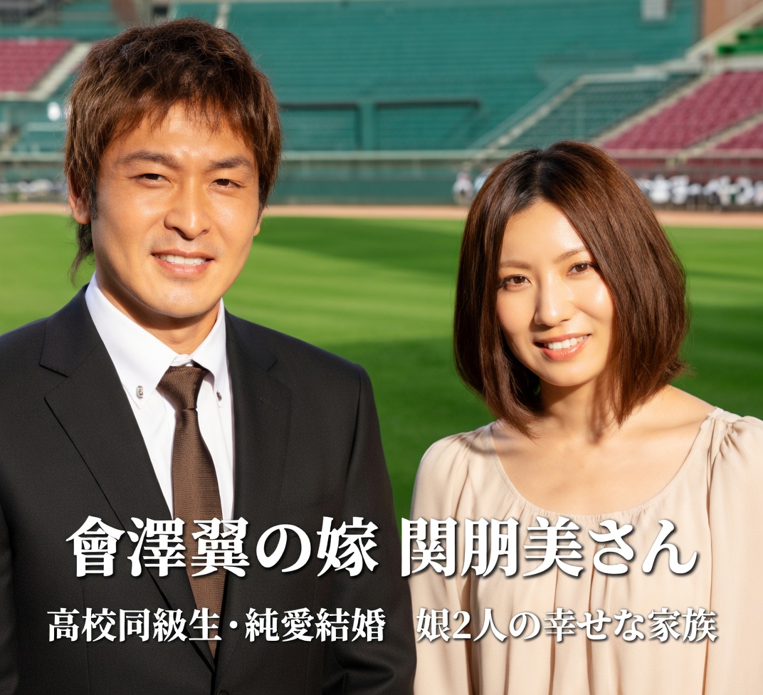 會澤翼 妻 関朋美 結婚発表 2011年 高校同級生 純愛結婚 娘2人 家族
